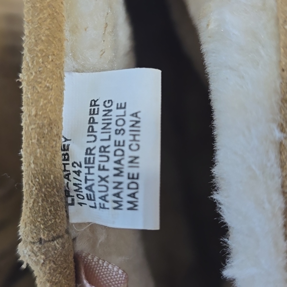 Lucky Brand Women's Ahbey Suede Faux Fur Lined Moccasin Ankle Boots Size 10 - Picture 8 of 9